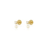 Baby Stud Earring with Pearl and Precious Stones