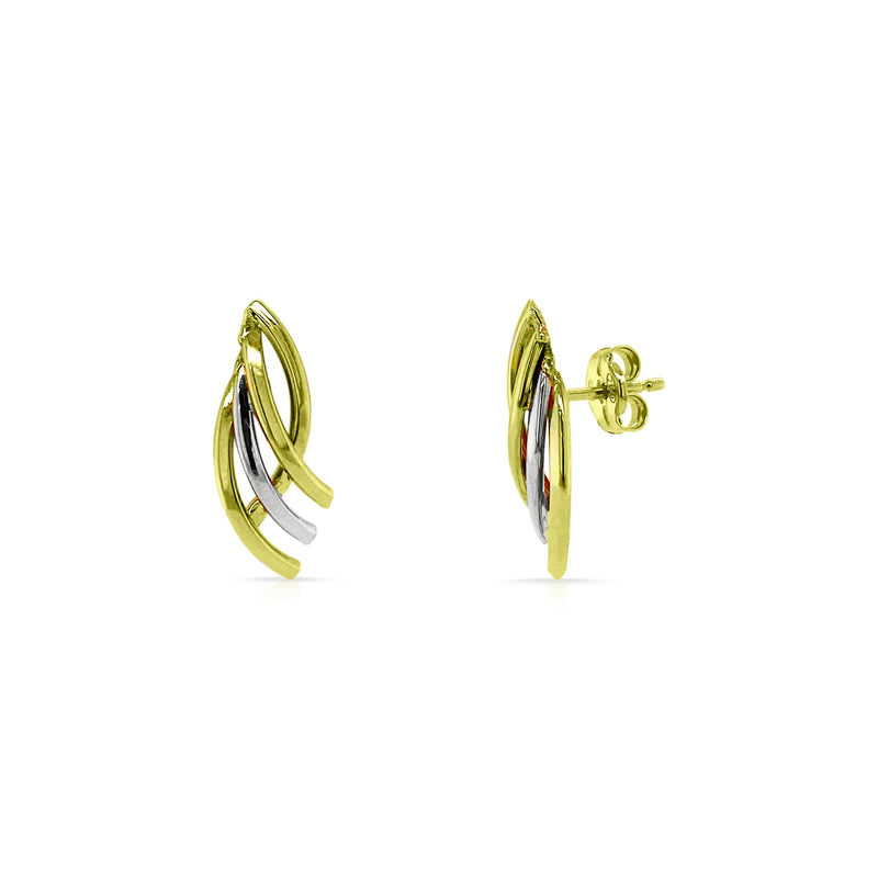 Two-Tone Gold Earrings