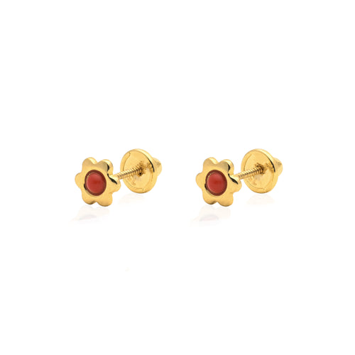 Flower Stud 18K Gold Earring