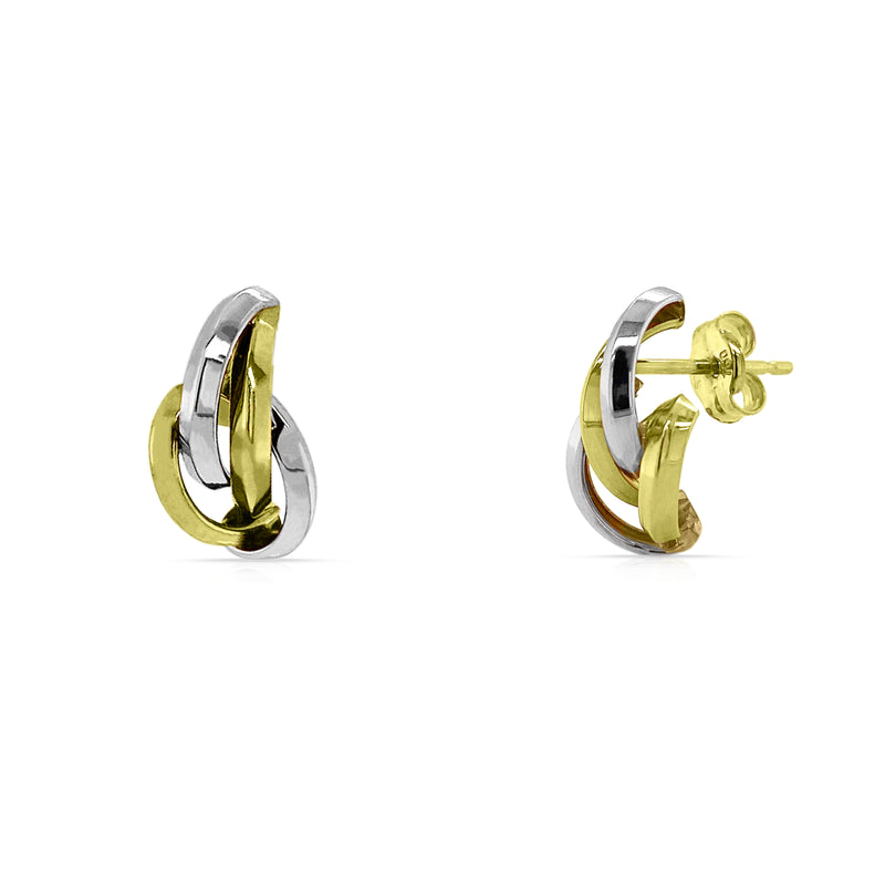 Two-Tone Gold Earrings
