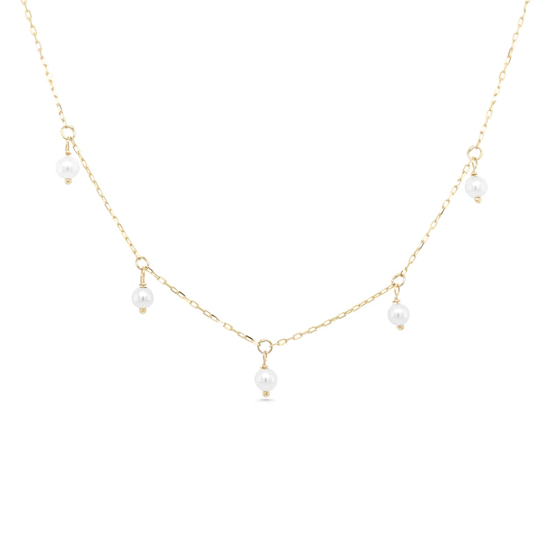 Dainty Gold Pearl Necklace
