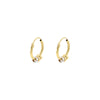 Gold Hoop With Roundel Earrings