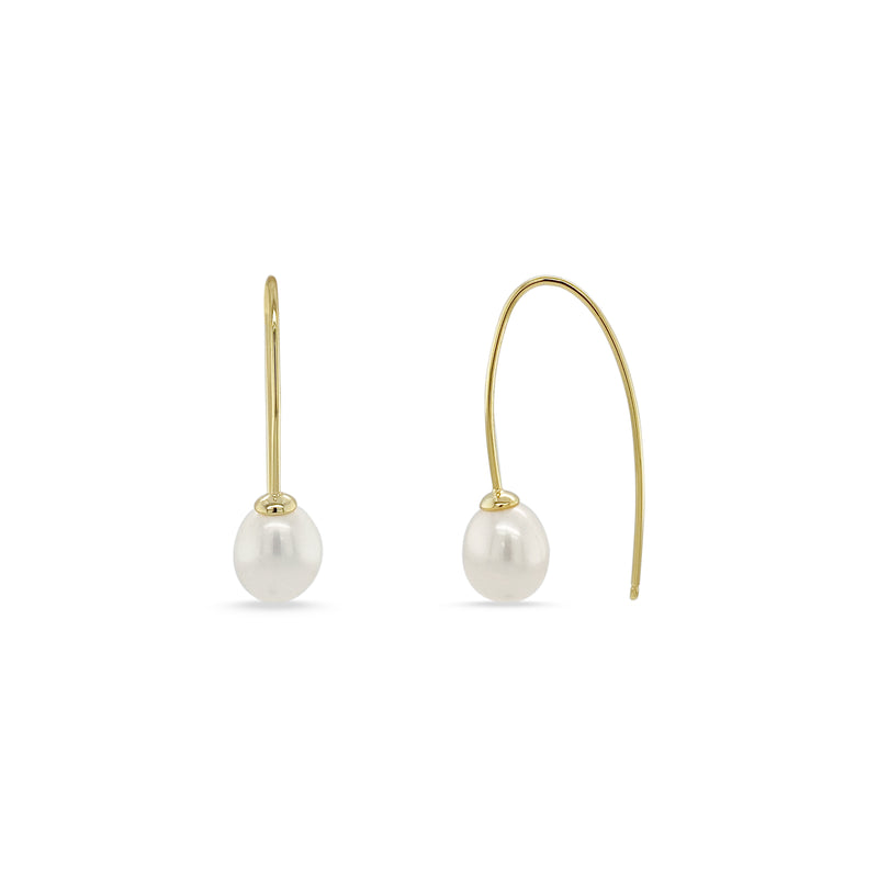 Modern Twist Single Pearl Drop Earrings