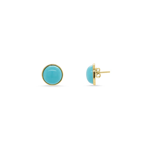 Lapis Lazuli Gold Plated Silver Stud Earring