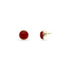 Coral Gold Plated Silver Stud Earring