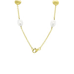 Pearl & Satin Beads Station Necklace