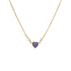 Enamel Heart with Pearls Gold Plated Necklace