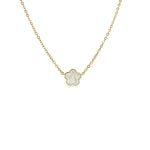 Mother of Pearl Flower Gold Plated Necklace