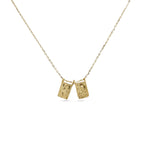 Mini Gold Double Scapular Necklace
