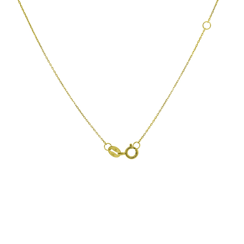 Gold Disk Necklace with Diamond