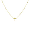 Gold Cross Necklace with Diamonds