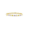 Flower and Butterfly 18K Gold Plated Bangle with Colored Enamel